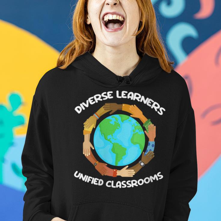 Diverse Learners Unified Classrooms Autism Sped Teacher Women Hoodie Gifts for Her