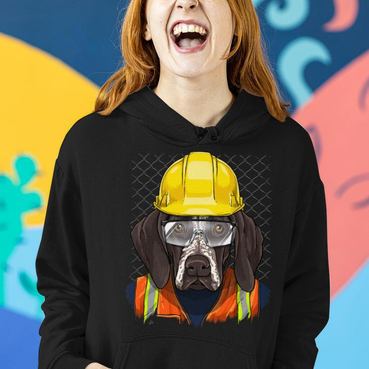Dog German Shorthaired Construction Worker German Shorthaired Pointer Laborer Dog Women Hoodie Gifts for Her