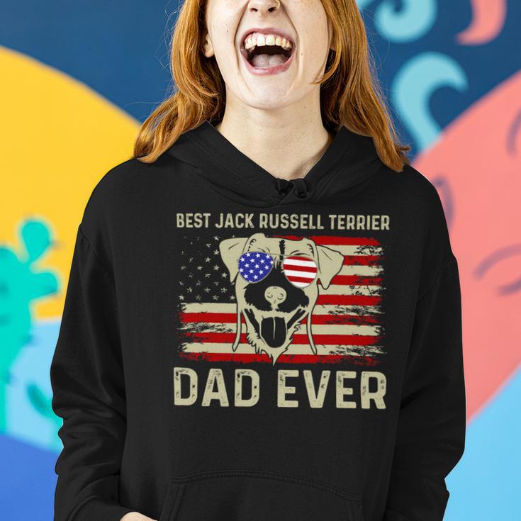 Dog Grayhound Best Dog Dad Ever Usa Flag Dad Joke Greyhound 4Th Of July 21 Women Hoodie Gifts for Her