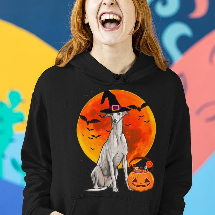 Dog Halloween Greyhound Jack O Lantern Pumpkin Women Hoodie Gifts for Her
