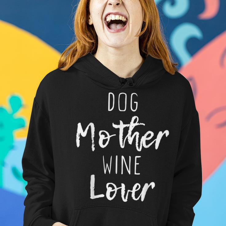Dog Mother Wine Lover Cute Mom Drinking Christmas Women Hoodie Gifts for Her
