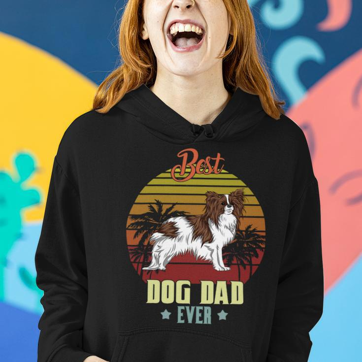 Dog Papillon Mens Best Papillon Dad Ever Daddy Dog Lover Owner Funny Women Hoodie Gifts for Her