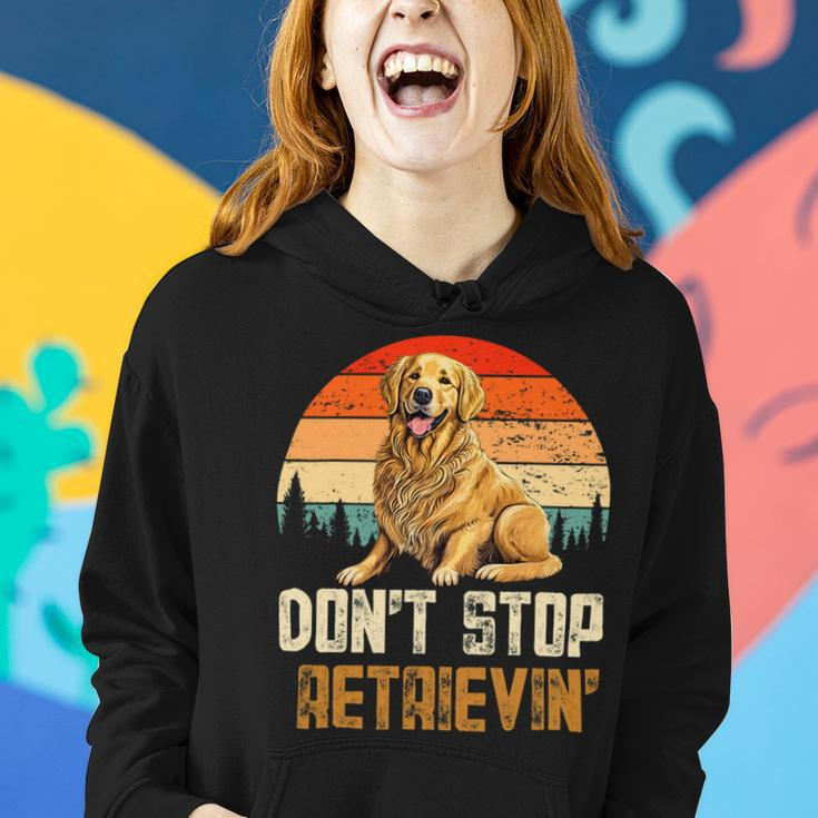 Dont Stop Retrieving Retro Golden Retriever Dog Lover Women Hoodie Gifts for Her