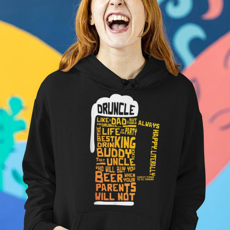 Druncle Funny Uncles Beer Women Hoodie Gifts for Her