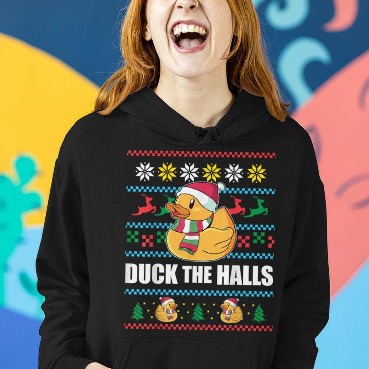Duck The Halls Ugly Christmas Sweater Meme Women Hoodie Gifts for Her