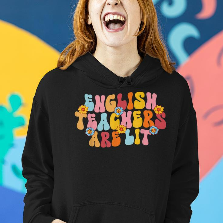 English Teachers Are Lit English Language Arts Teacher Women Hoodie Gifts for Her