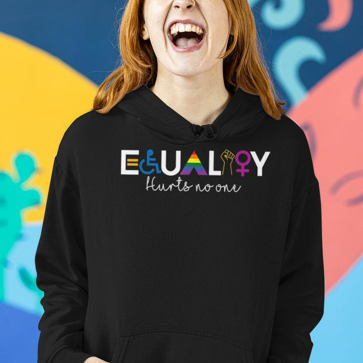 Equality Hurts No One Rainbow Lgbtq Gay Pride Women Hoodie Gifts for Her