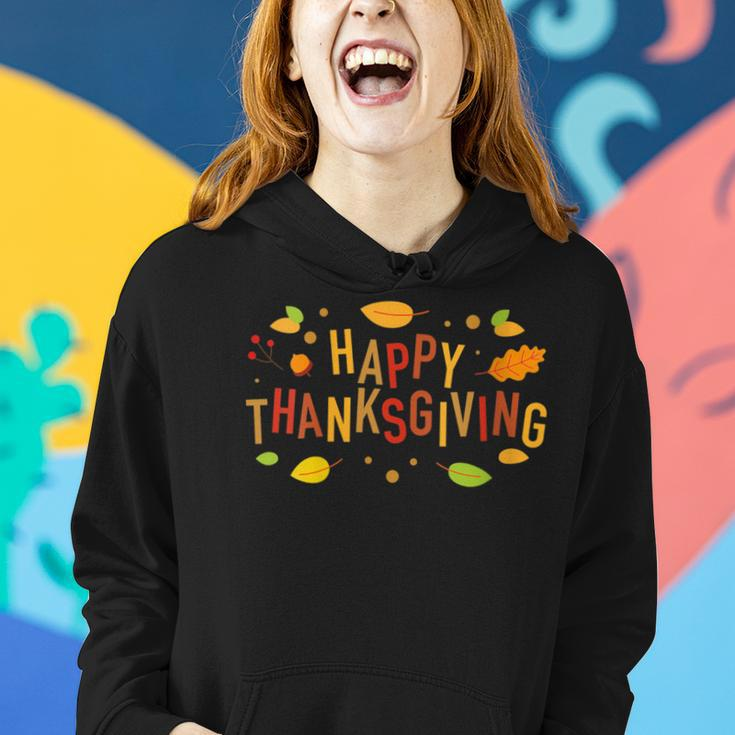 Fall Color Cute Adorable Happy Thanksgiving Women Hoodie Gifts for Her