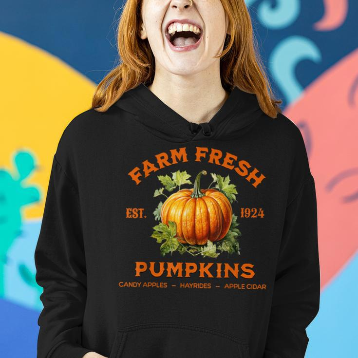 Farm Fresh Pumpkins Fall Harvest Women Hoodie Gifts for Her