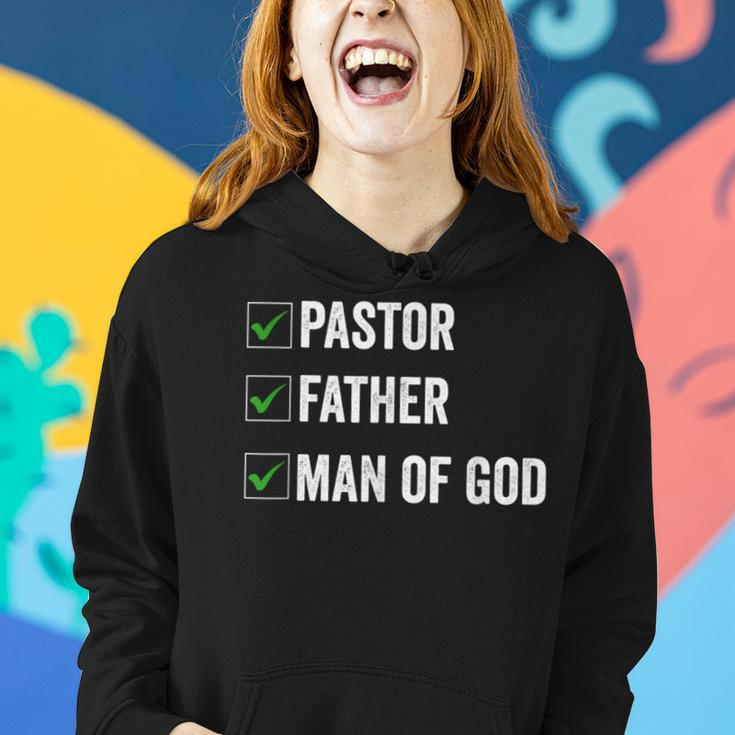 Fathers Day From Church Pastor Dad Man Of God Women Hoodie Gifts for Her
