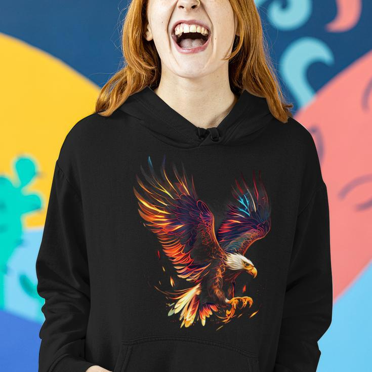 Fiery Bald Eagle Graphic For Men Women Boys Girls Women Hoodie Gifts for Her