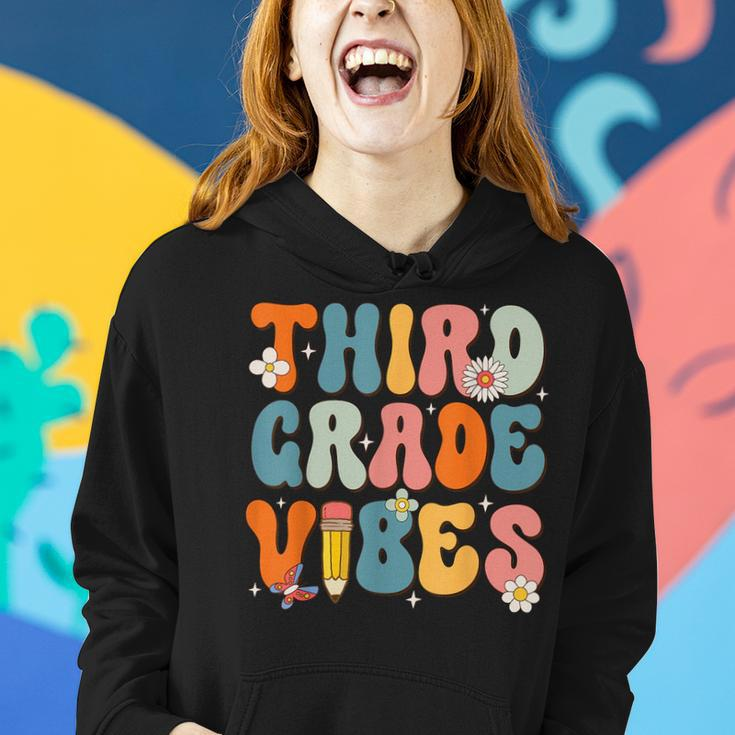 First Day Of School Third Grade Vibes Back To School Women Hoodie Gifts for Her