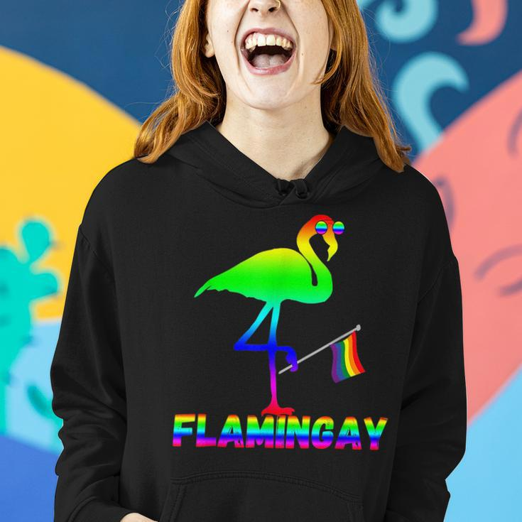 Flamingo Gay Pride Rainbow Bird Lgbt Flag Gender Homosexual Women Hoodie Gifts for Her