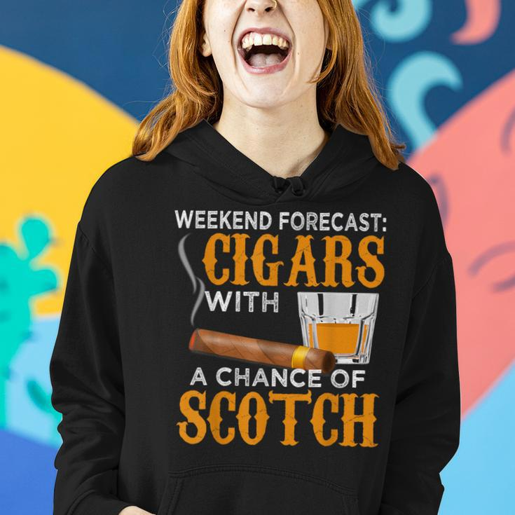 Weekend Forecast Cigars Scotch Cigar Whiskey For Dad Women Hoodie Gifts for Her