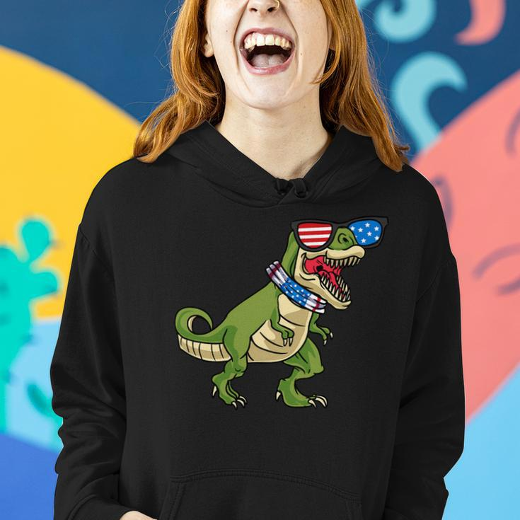 Fourth Of July Trex American Flag Us Men Women Kids Boys Women Hoodie Gifts for Her