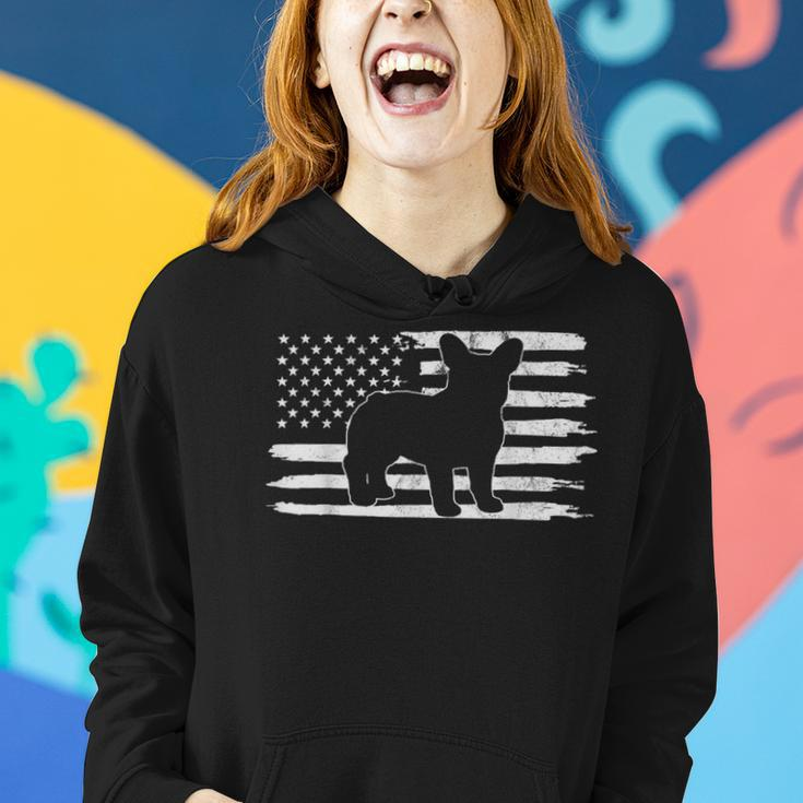 Frenchie 4Th Of July French Usa Flag Women Hoodie Gifts for Her