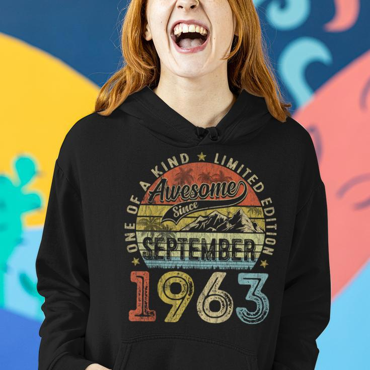 60 Year Old September 1963 Vintage 60Th Birthday Women Hoodie Gifts for Her