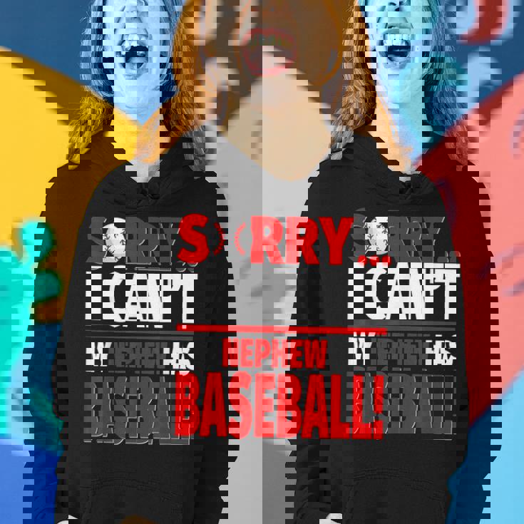 Funny Baseball Aunt And Uncle - Nephew Has Baseball Women Hoodie Gifts for Her Funny Baseball Aunt And Uncle - Nephew Has Baseball Women Hoodie Gifts for Her