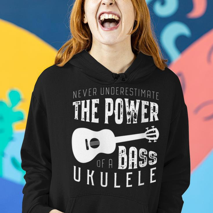 Funny Bass Guitar Gift Never Underestimate A Bass Ukulele Gift For Womens Women Hoodie Gifts for Her