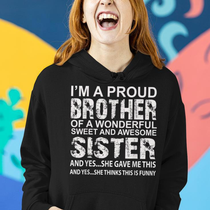 Birthday For Brother From Awesome Sister Present Women Hoodie Gifts for Her