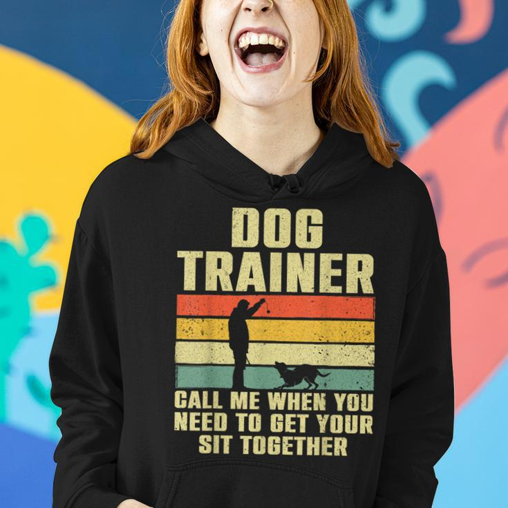 Funny Dog Training Design For Men Women Dog Trainer Training Women Hoodie Gifts for Her