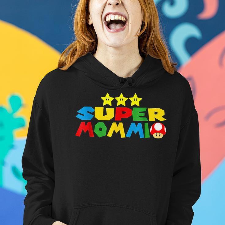 Funny Super Mommio Video Game Lover Mothers Day Women Hoodie Gifts for Her