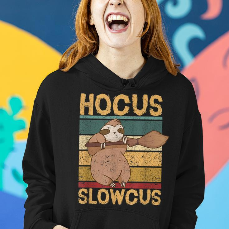 Witch Sloth Lazy Cute Animal Halloween Hocus Slowcus Halloween Women Hoodie Gifts for Her