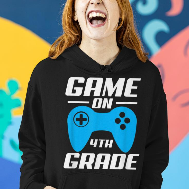 Game On Video Controller 4Th Grade Women Hoodie Gifts for Her