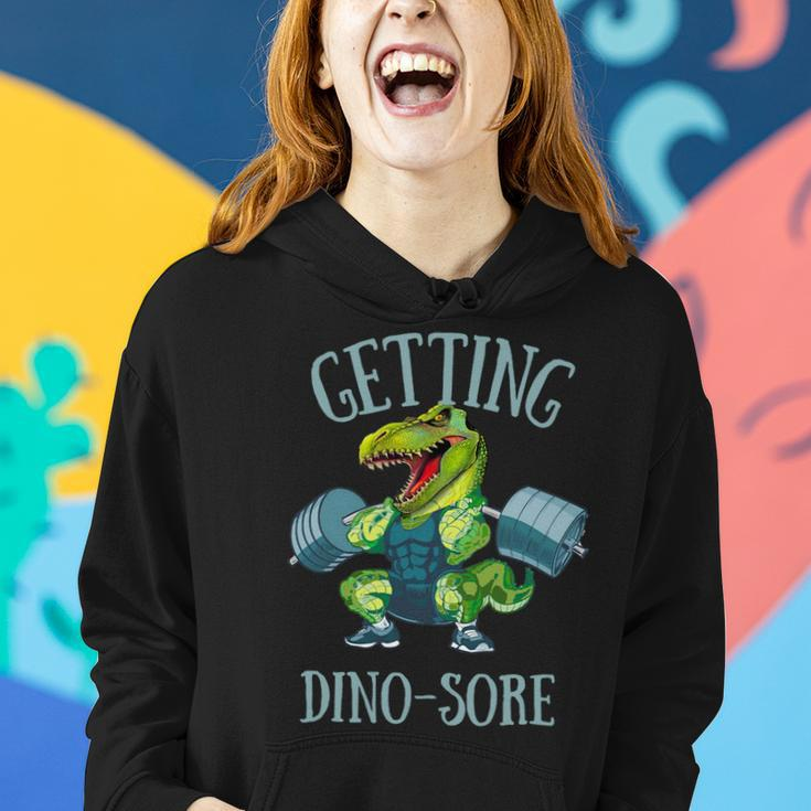 Getting Dinosore Funny Weight Lifting Workout Gym Women Hoodie Gifts for Her