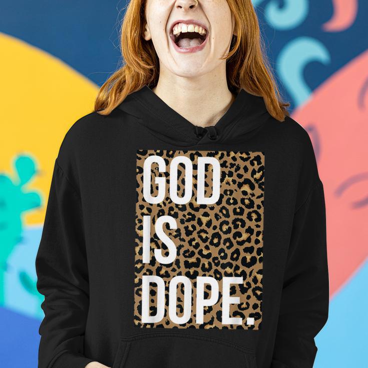 God Is Dope Leopard Women Hoodie Gifts for Her