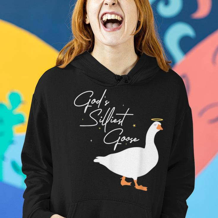 Gods Silliest Goose Geese Lovers Design For Farm Owners Women Hoodie Gifts for Her