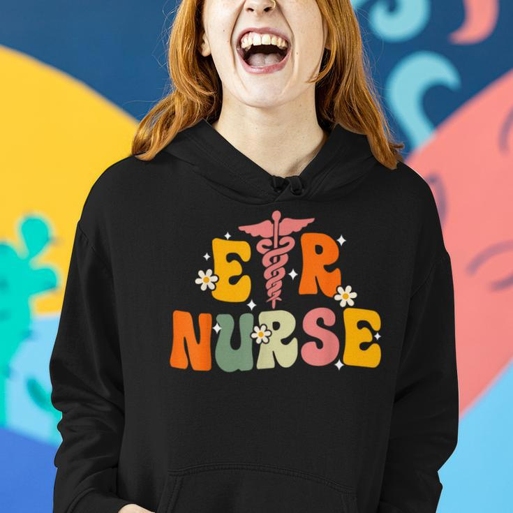 Groovy Er Nurse Emergency Room Nurse Nursing Women Hoodie Gifts for Her