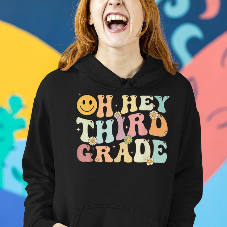 Groovy Oh Hey 3Rd Third Grade Back To School Teacher Women Hoodie Gifts for Her
