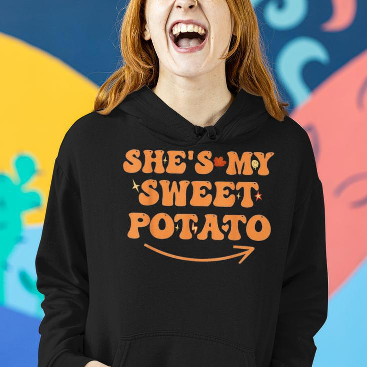 Groovy Thanksgiving Matching Couples She Is My Sweet Potato Women Hoodie Gifts for Her