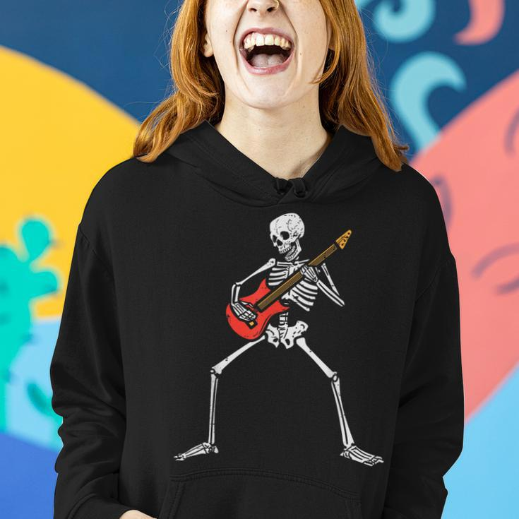 Halloween Skeleton Rocker Guitar Punk Rock Costume Women Hoodie Gifts for Her