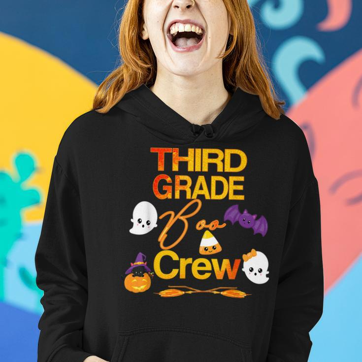 Halloween Third Grade Cute Boo Crew Teacher Kids Halloween Women Hoodie Gifts for Her