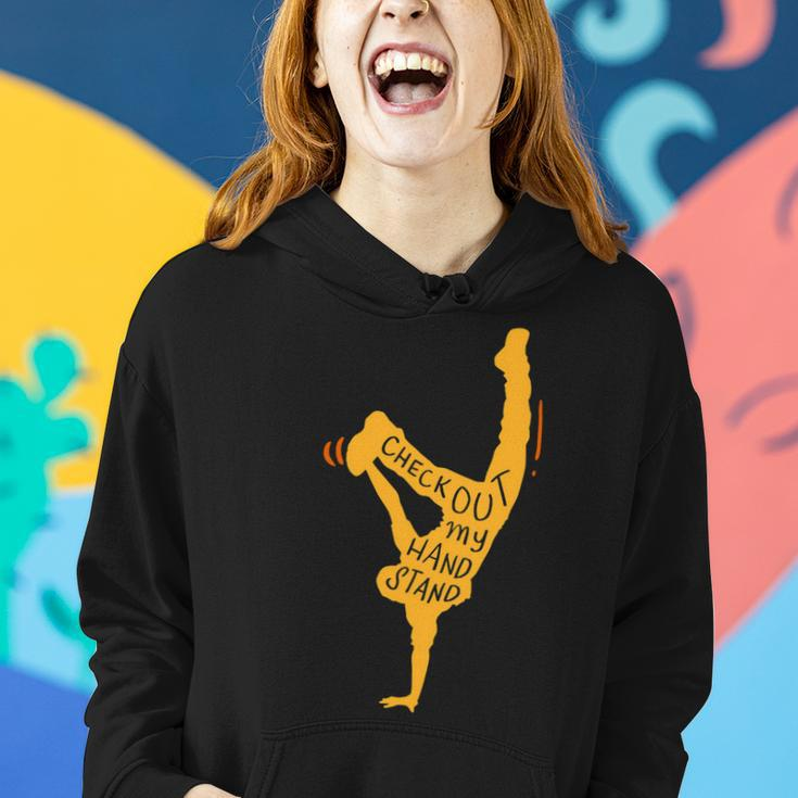 Handstand Funny Saying Turner Gymnastic Fitness Women Hoodie Gifts for Her