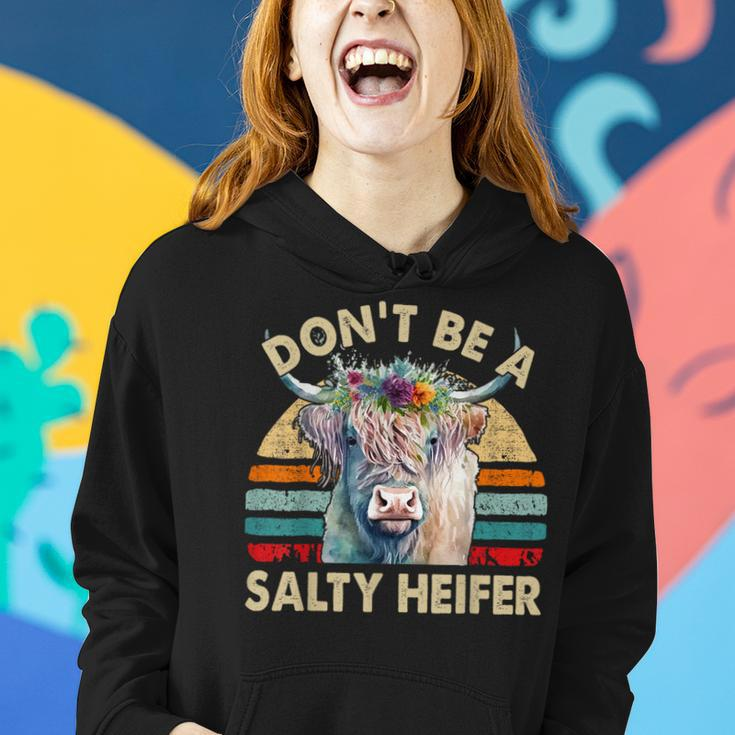 Highland Cow- Dont Be Salty Heifer Girl Toddler Women Hoodie Gifts for Her