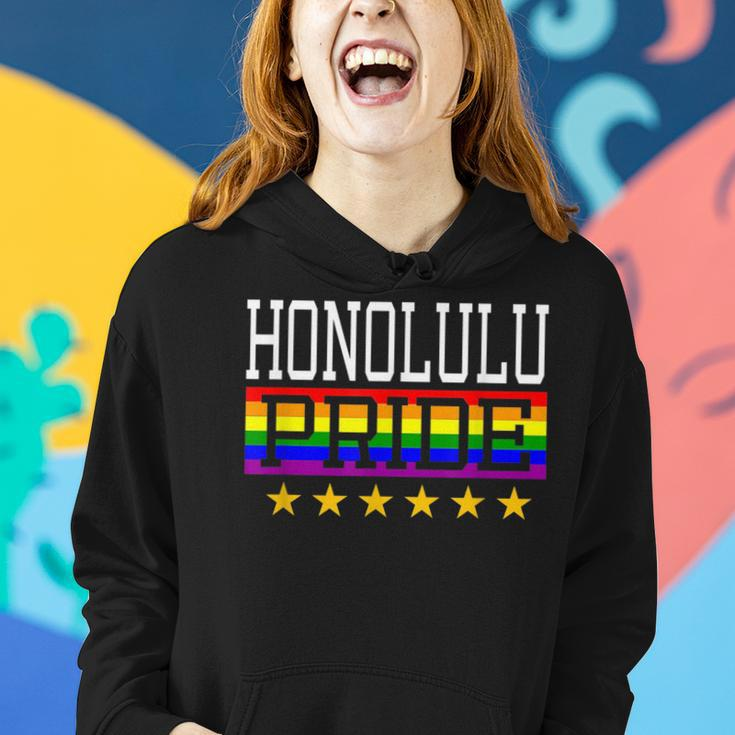 Honolulu Pride Gay Lesbian Queer Lgbt Rainbow Flag Hawaii Women Hoodie Gifts for Her