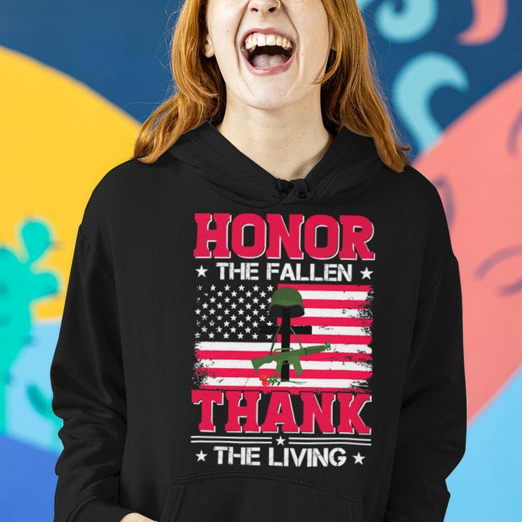 Honor The Fallen Thank The Living Veterans Day 281 Women Hoodie Gifts for Her