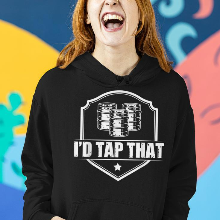Id Tap That Beer Alcohol Drinker College Student Women Hoodie Gifts for Her