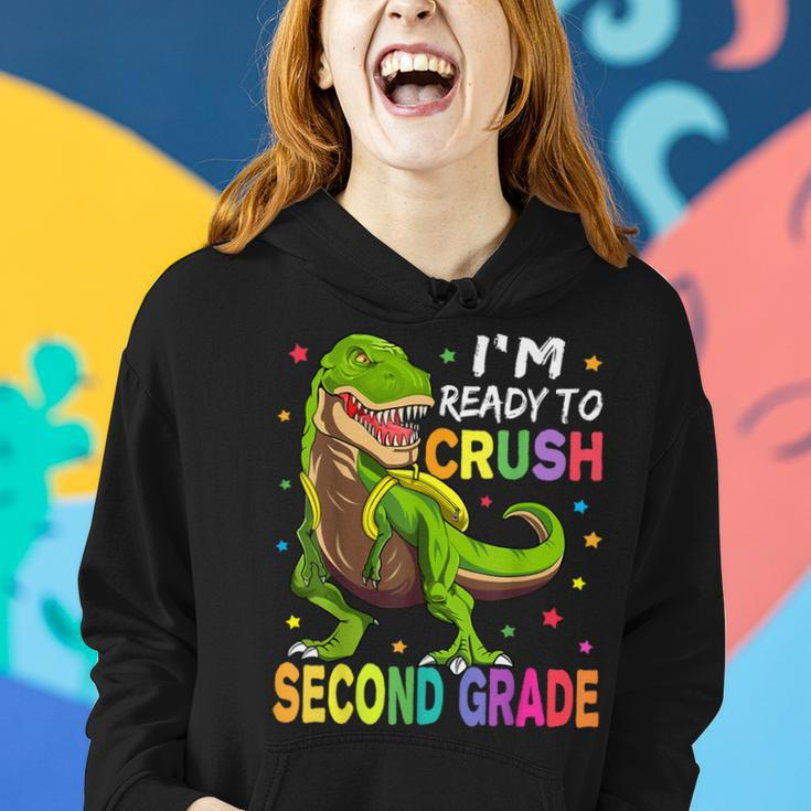 I'm Ready To Crush 2Nd Grade Dinosaur Back To School Women Hoodie Gifts for Her