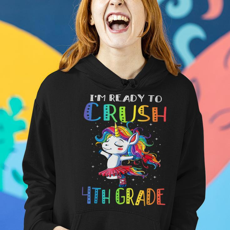 Im Ready To Crush 4Th Grade Unicorn First Day Of Girls Women Hoodie Gifts for Her