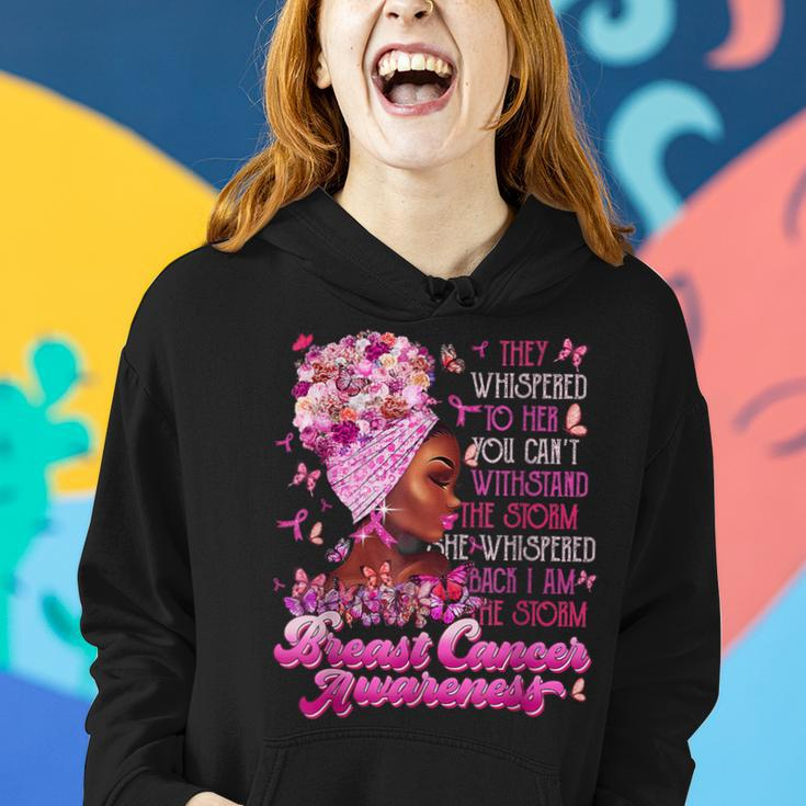 I'm The Storm Black Breast Cancer Survivor Pink Ribbon Women Hoodie Gifts for Her