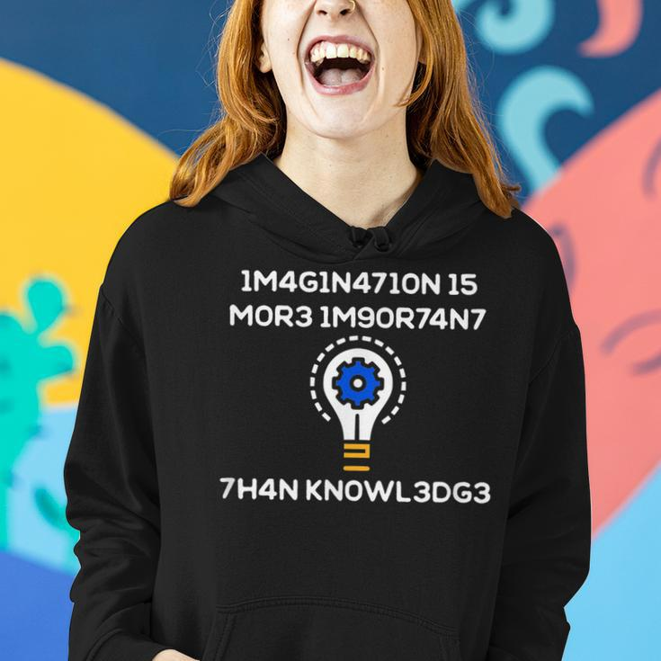 Imagination Is More Important Than Knowledge Numerical Code Women Hoodie Gifts for Her