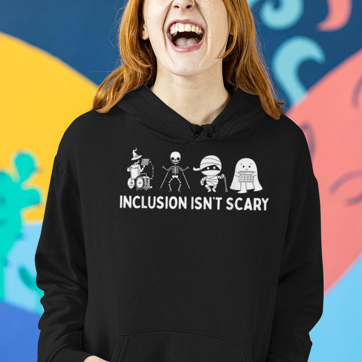 Inclusion Isn't Scary Mummy Boo Ghost Halloween Women Hoodie Gifts for Her