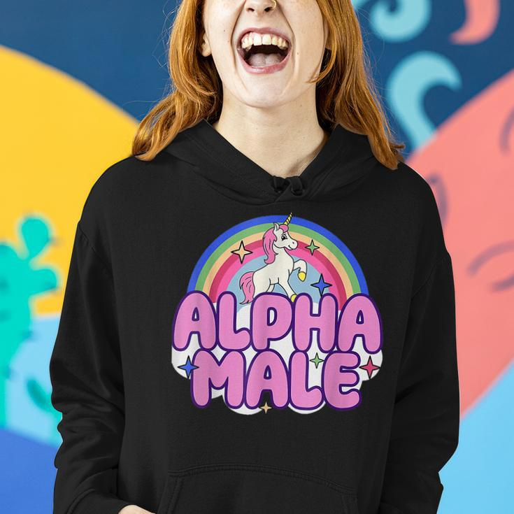 Ironic Alpha Male Unicorn Rainbow For Men Women Women Hoodie Gifts for Her