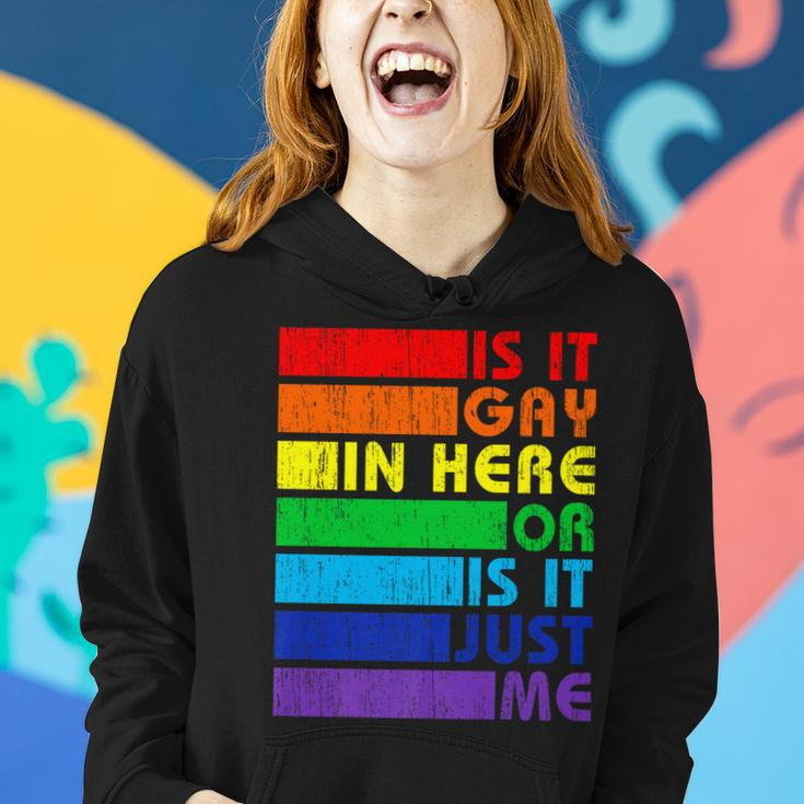Is It Gay In Here Lgbt Flag Gay Pride Month Rainbow Lgbtq Women Hoodie Gifts for Her