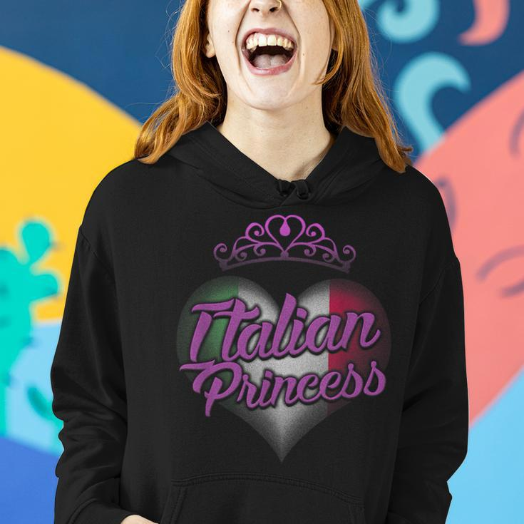 Italian Princess Italy Pride Heart Kids Daughter Girls Women Hoodie Gifts for Her