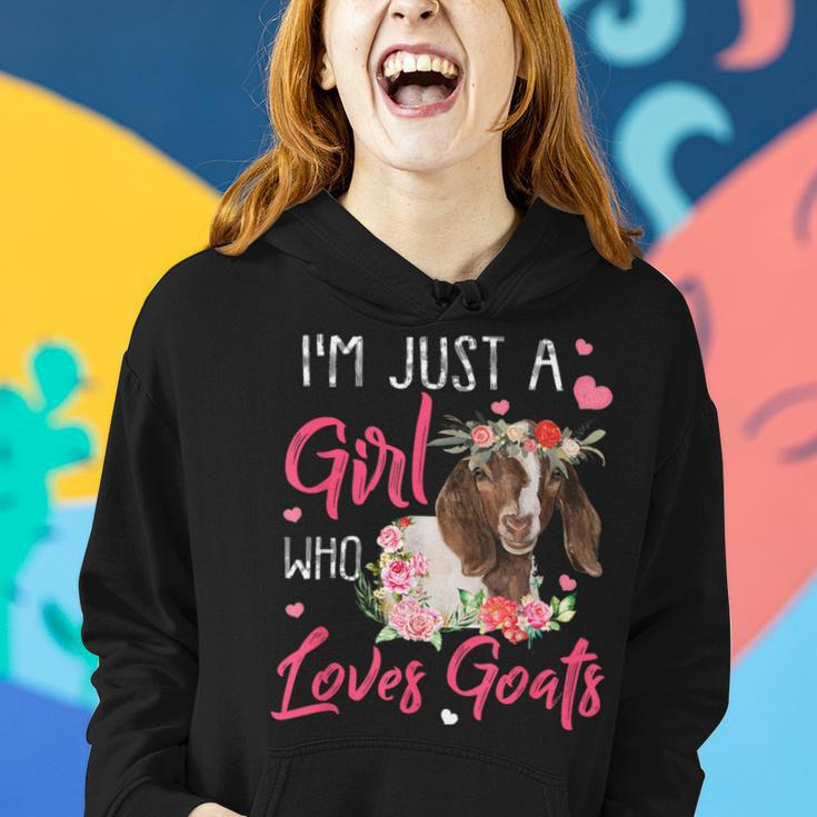 Just A Girl Who Loves Goats Goat Rancher Farm Women Women Hoodie Gifts for Her
